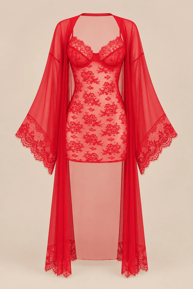 Muse Mesh Robe Set