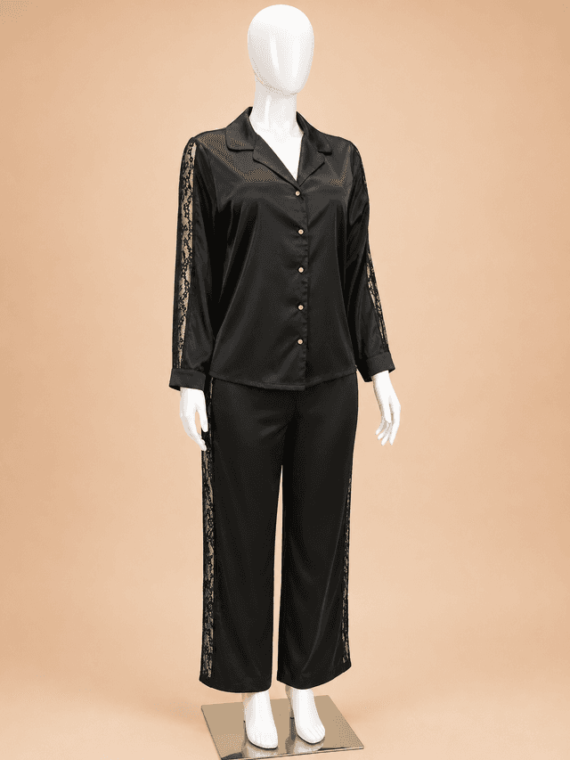 lace-side pj set